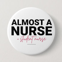 Almost a Nurse Student Nursing School Pink Script
