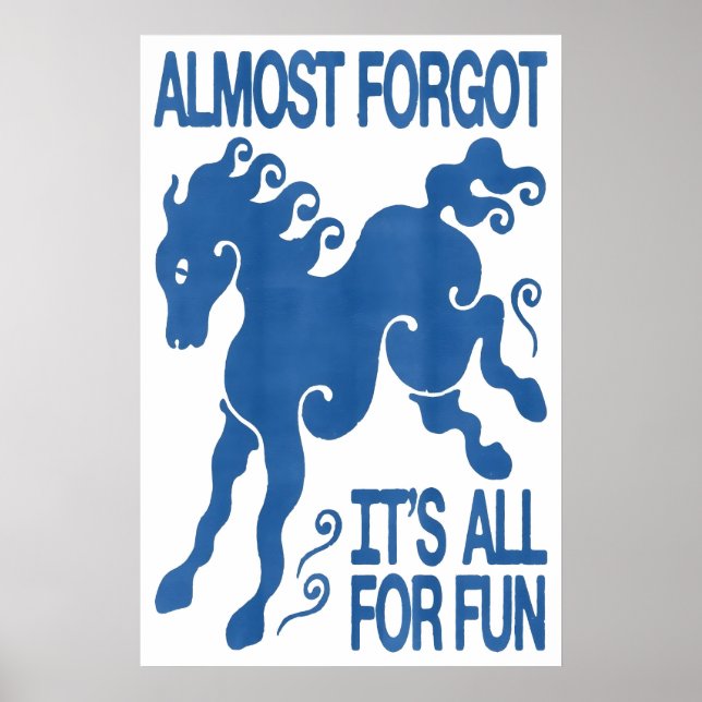 Almost Forgot Japanese Abstract Bauhaus Formula Poster (Front)