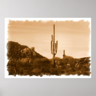 almost gone (desert in sepia) print