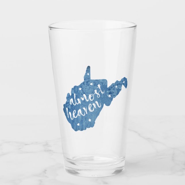 Almost Heaven West Virginia Glass (Front)