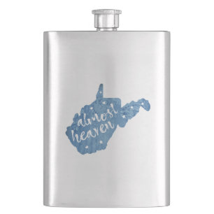 Almost Heaven West Virginia Hip Flask