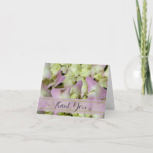 Almost Pink Hydrangea Floral Thank You Card