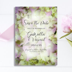 Almost Pink Hydrangea Flower Wedding Save the Date