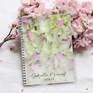 Almost Pink Hydrangea Flowers Wedding Spiral Notebook