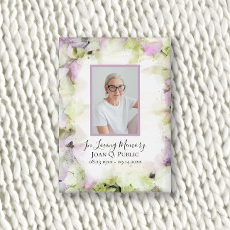 Almost Pink Hydrangea Watercolor Funeral Memorial