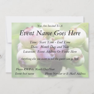 Almost Ripe - Blueberries Invitation