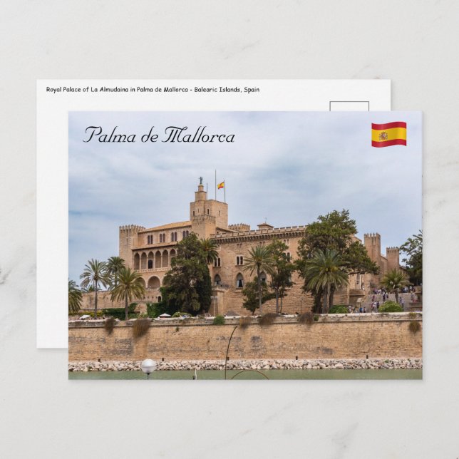 Almudaina Palace in Palma de Mallorca Postcard (Front/Back)