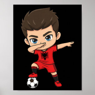 Alnia Dab Kid Goal Cartoon Alnia Flag For Boys Kid Poster