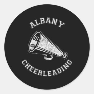 Alny Cheer Distressed Retro 90's Cheerleader Classic Round Sticker