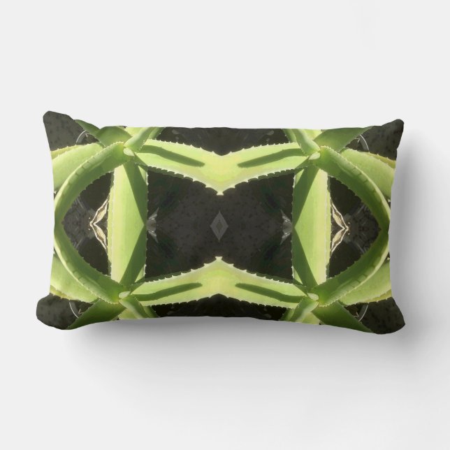 Aloe Pattern 3h Lumbar Cushion (Front)