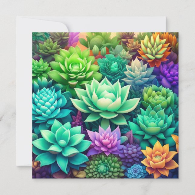 Aloe Vera and Succulents Collage   (Front)