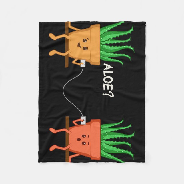 Aloe Vera Barber Fleece Blanket (Front)