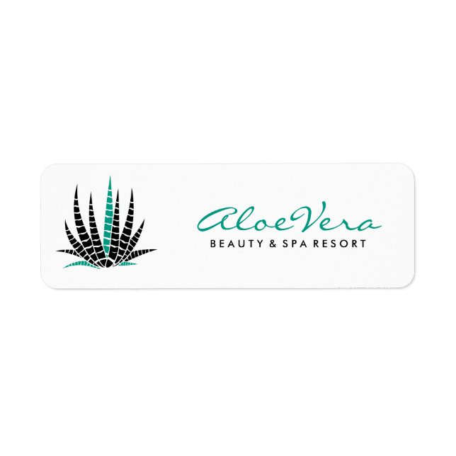 Aloe Vera Black And Teal Illustration (Front)