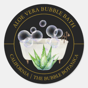 Aloe Vera Bubble Bath label
