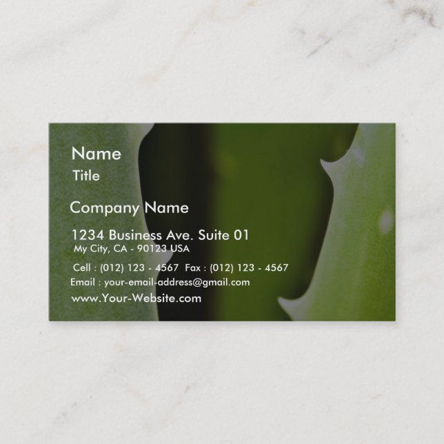 Aloe Vera Business Card (Front)