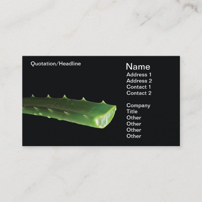 Aloe Vera Business Card (Front)