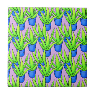Aloe Vera Plants Pattern Tile