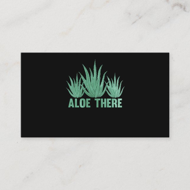 Aloe Vera Pun Plants Women Men Succulents Business Card (Front)