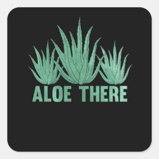 Aloe Vera Pun Plants Women Men Succulents Square Sticker