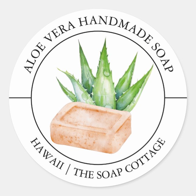 Aloe Vera Soap label (Front)
