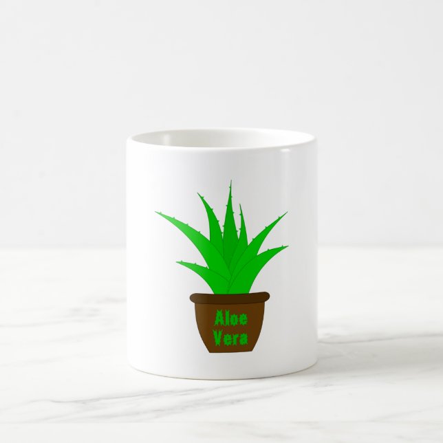 Aloe Vera with a Label Coffee Mug (Center)
