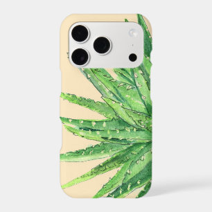 Aloe watercolor design on a phonecase.