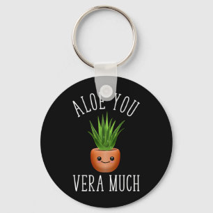 Aloe You Vera Much Key Ring