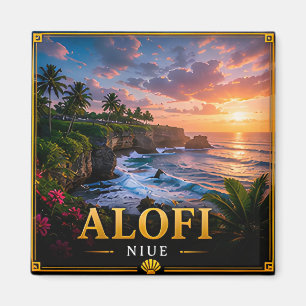 📍 Alofi Niue Travel Souvenir Island Visitors 🌴 Magnet