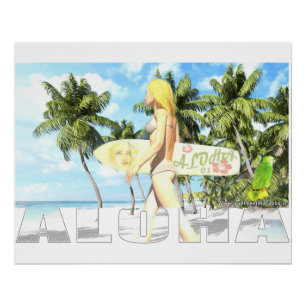 Aloha 01 Glossy Poster
