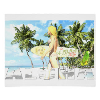 Aloha 01 Glossy Poster