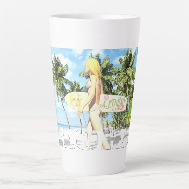 Aloha 01  latte mug (Front)