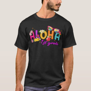 Aloha 1st Grade Summer Vacation Beach Teacher Scho T-Shirt