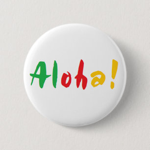 aloha 6 cm round badge