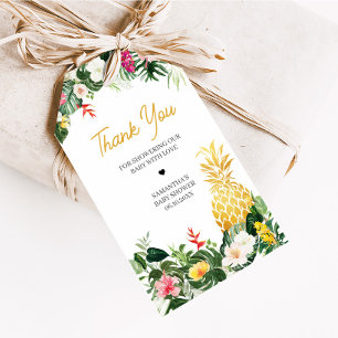 Aloha Baby Pineapple Baby Shower Favor Tags