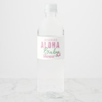 Aloha Baby Pink & Green Tropical Girl Baby Shower
