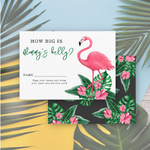 Aloha baby shower - how big is mummy's belly enclosure card