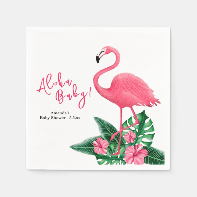 Aloha Baby Shower Napkin (Front)