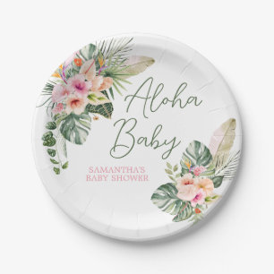 Aloha Baby Shower Paper Plate
