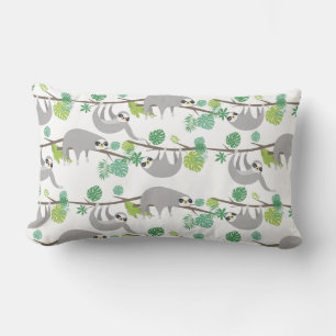 Aloha Baby Tropical Animal   Baby Shower Lumbar Cushion