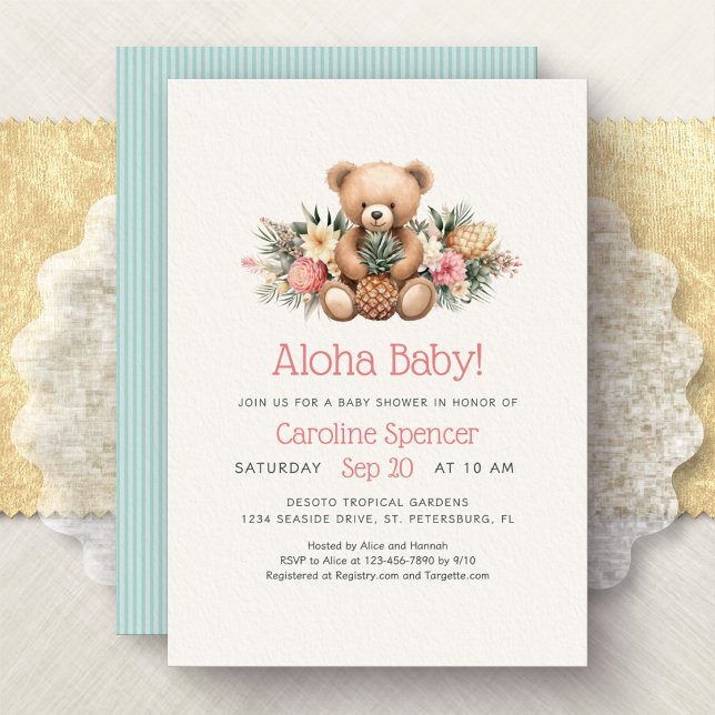 Aloha Baby Tropical Shower Invitation (Creator Uploaded)