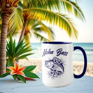 Aloha Bass-Hawaiian Blue Mug