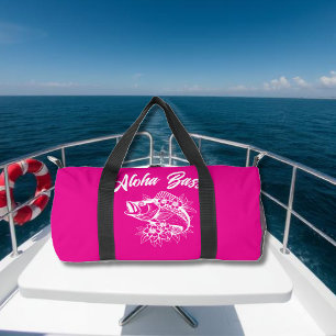 Aloha Bass-Hawaiian Pink Duffle Bag