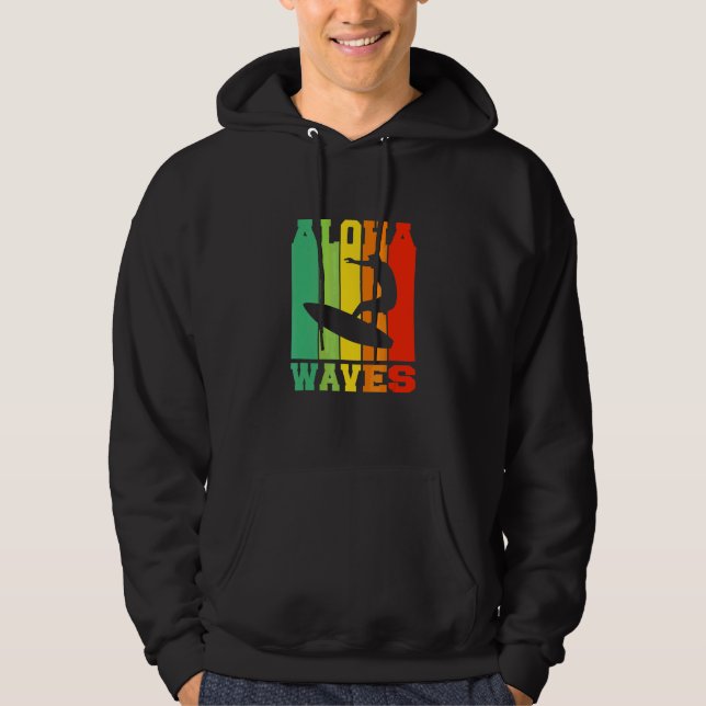Aloha Beach Hawaii  Surfbeach Surf Hoodie (Front)