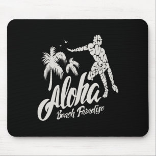 Aloha Beach Paradise Surf Surfing Mouse Pad
