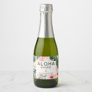 Aloha Beaches Bachelorette Sparkling Wine Label