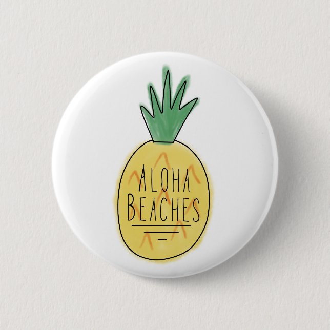 Aloha Beaches Button (Front)