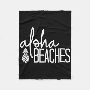 Aloha Beaches Cute Beach Bridal Bachelorette Party Fleece Blanket