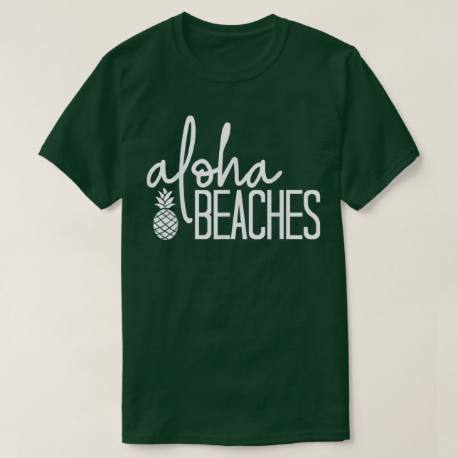 Aloha Beaches Cute Beach Bridal Bachelorette Party T-Shirt (Design Front)