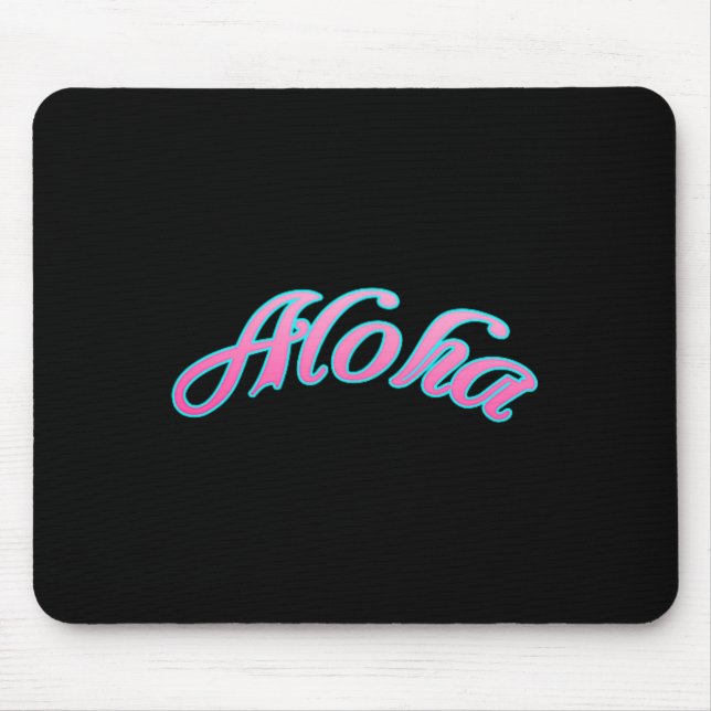 Aloha Beaches Funny Beach Coconut Umbrella Drink  Mouse Pad (Front)