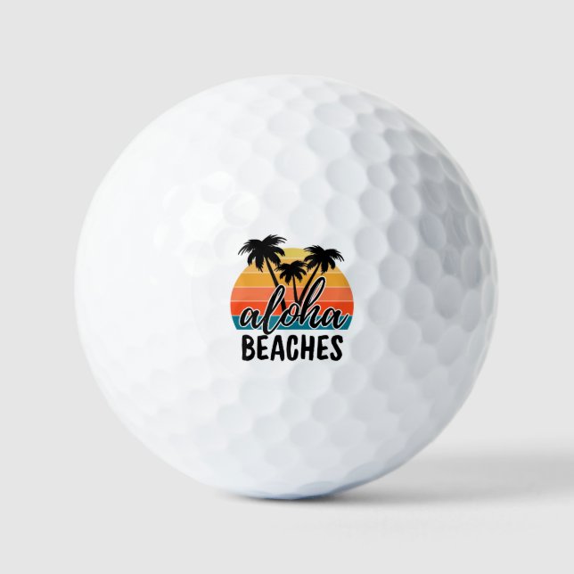 Aloha BEACHES Golf Balls (Front)